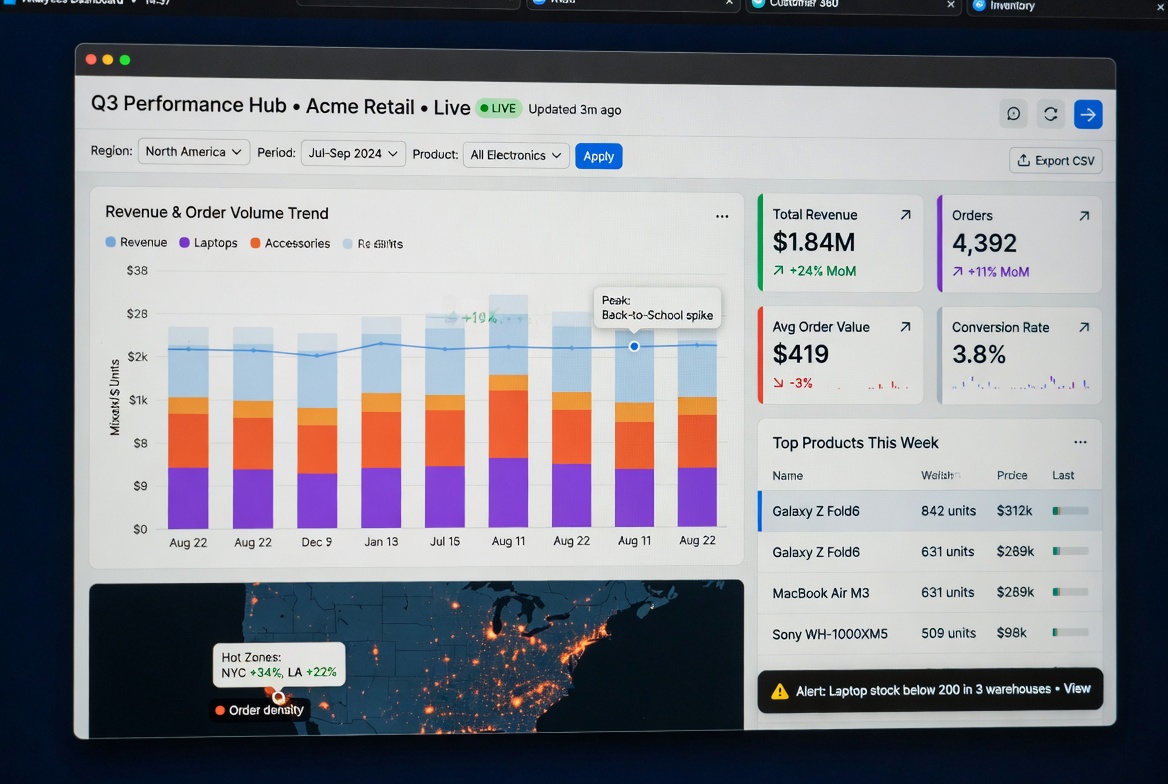 SaaS analytics platform project preview